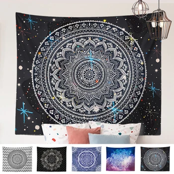 

India Mandala Tapestry Wall Hanging Sun Moon Tarot BeddingTapestry Art Carpet Psychedelic Tapiz Witchcraft Cloth Tapestries
