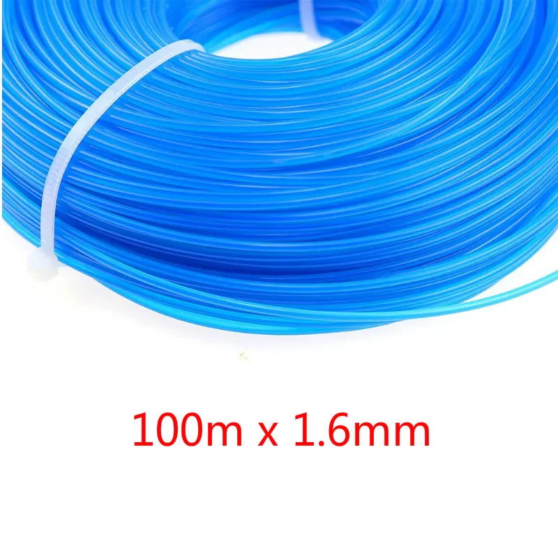 New Replacement 1.6mm x 100m Strimmer Line for Garden Grass Strimmers Electric Brushcutter Nylon Cord Nylon Round Line Rope