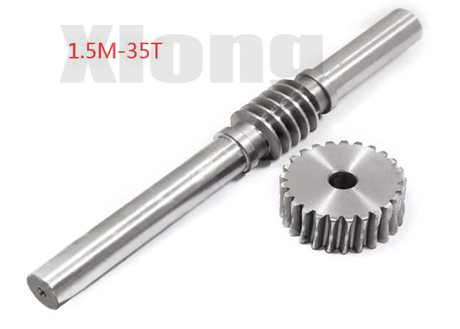 

Outer diameter:57mm 1.5M-35Teeths Inner Hole:10mm Reducer Worm Gear Worm Large Transmission Ratio 45# Steel Turbine Worm 0.37g