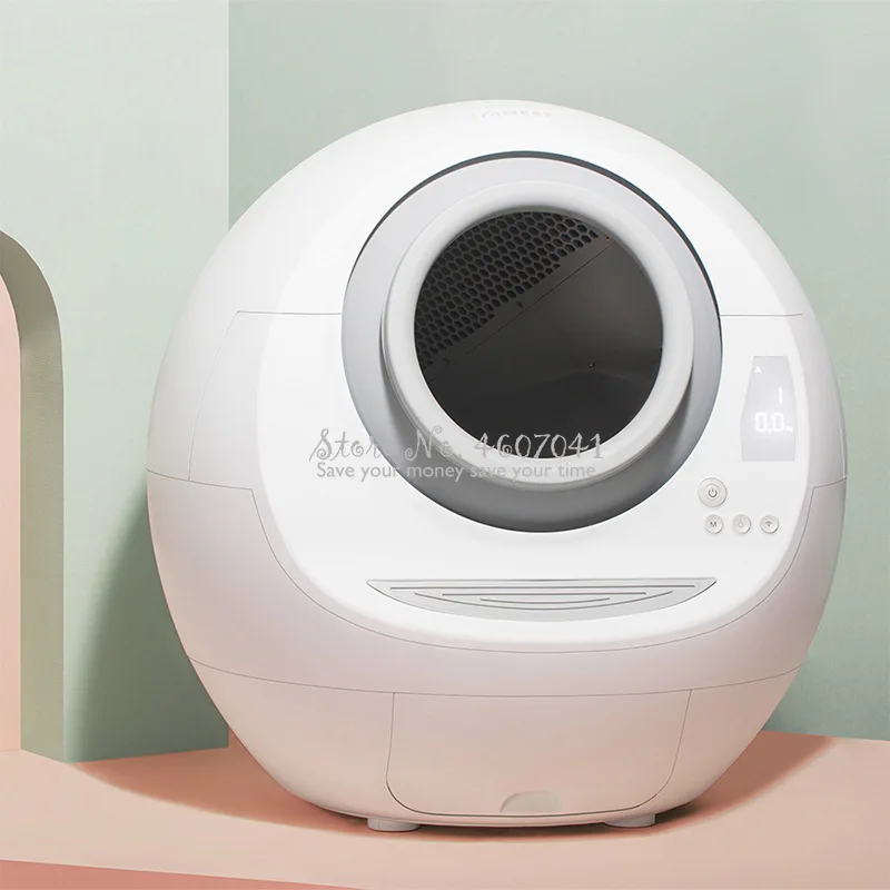 Automatic Self Cleaning Cats Sandbox Wifi Smart Litter Box Closed Tray Toilet Rotary Training Removable 9L Bearing25kg with Gift