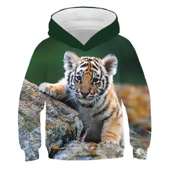

2020 Tiger Children animals pattern Pullover Sweatshirts Boys Girls Sweatshirt Tops Autumn winter Clothes Sweatshirt kids Outfit