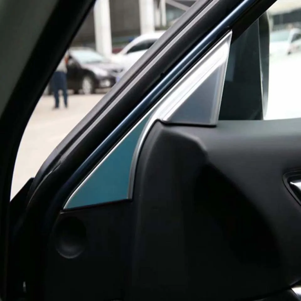 Для Mazda 6 Atenza углеродного волокна дверная ручка крышки аксессуары передняя дверь столб Треугольники накладка наклейка Shell аксессуары для укладки волос