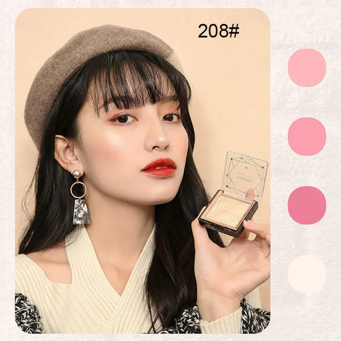Cheek Blusher Easy to Blush Makeup Not Sticky Brighten Fine Silky Powder Women Cosmetic Dropshipping SMJ