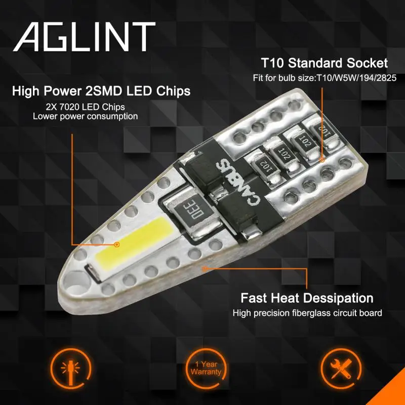 New T10 W5W LED Car Light Reading Dome Lamp Door License Plate Lights Indication For Bmw F30 E36 E60 Audi A4 B8 Golf 4 7 | Автомобили и