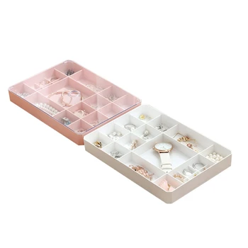 

Multi-Lattice Jewelry Box Makeup Storage Necklace Travel Box Watch Storage Transparent Jewelry Box Jewelry Box Bedroom Jewelry B