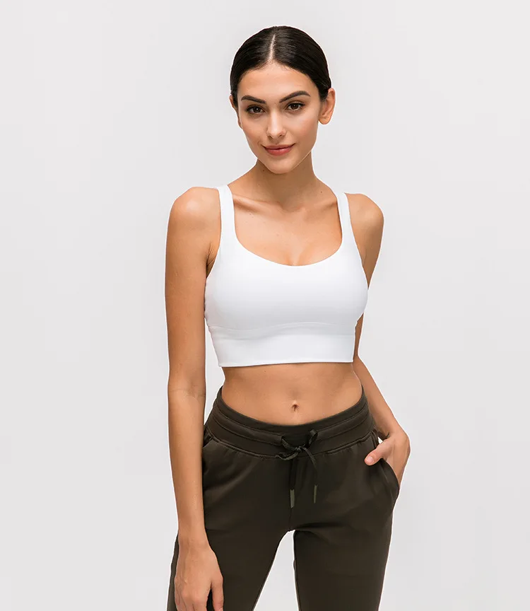 Бесшовный Gymwear осенний Ударопрочный спортивный бюстгальтер для женщин для бега и тренировок эластичные безопасные ремни Досуг кроп Топ Deportivo