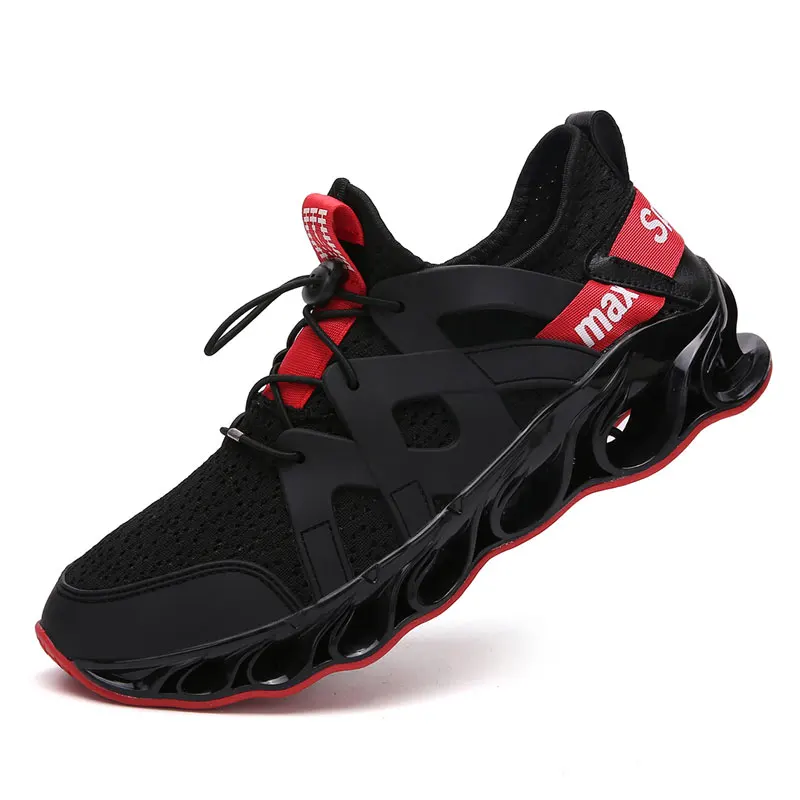 MWY обувь для бега на открытом воздухе; мужские высококачественные дышащие кроссовки на шнуровке; спортивная обувь для бега; спортивная обувь; zapatos hombre - Цвет: Black