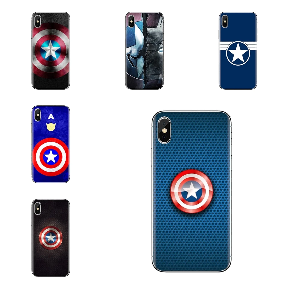 Captain America Vintage Shield Silicone Phone Skin Case For Xiaomi Redmi 4 3 3S Pro Mi3 Mi4 Mi4i Mi4C Mi5 Mi5S Mi Max Note 2 |