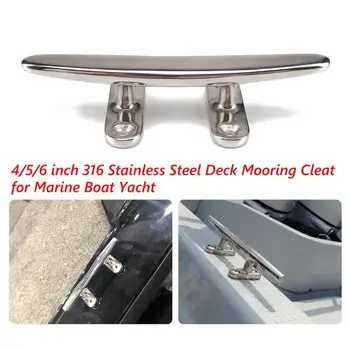 

4/5/6 inch 316 Stainless Steel Deck Mooring Cleat for Marine Boat Yacht