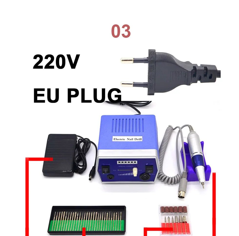 New Nail Drill Manicure Set 30000 RPM Electric Nail Drill Machine Drills Accessory Speed Control Pedicure Manicure Machine Tool