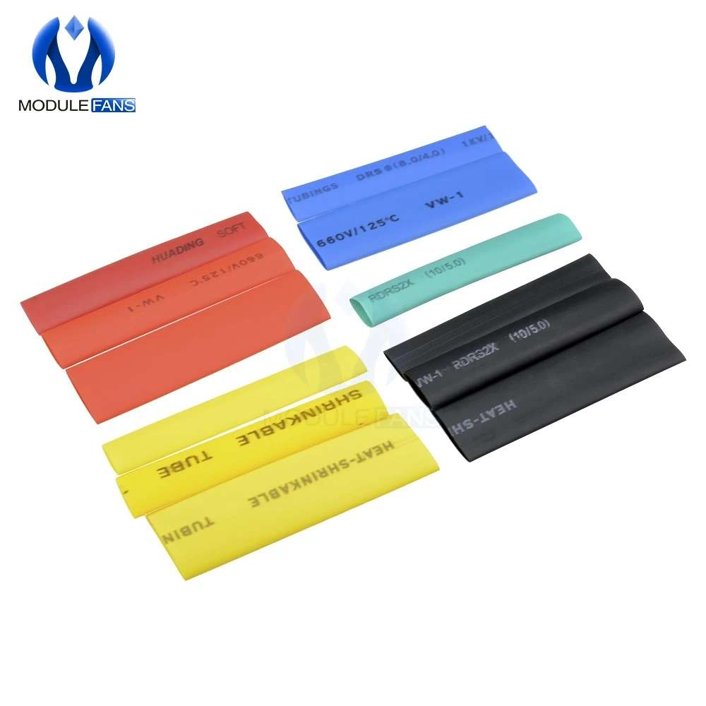 164PCS 328Pcs 530PCS Car Electrical Cable Tube kits Heat Shrink Tube Tubing Wrap Sleeve Assorted 8 Sizes Mixed Color heat shrink tubing