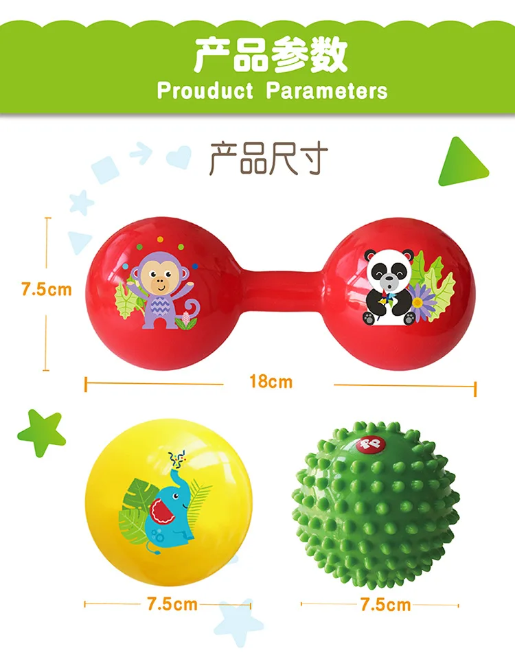 FISHER-PRICE тренировочный мяч, набор детских игрушек, ручной мяч, 6-12 месяцев, тренировочный захват F0905