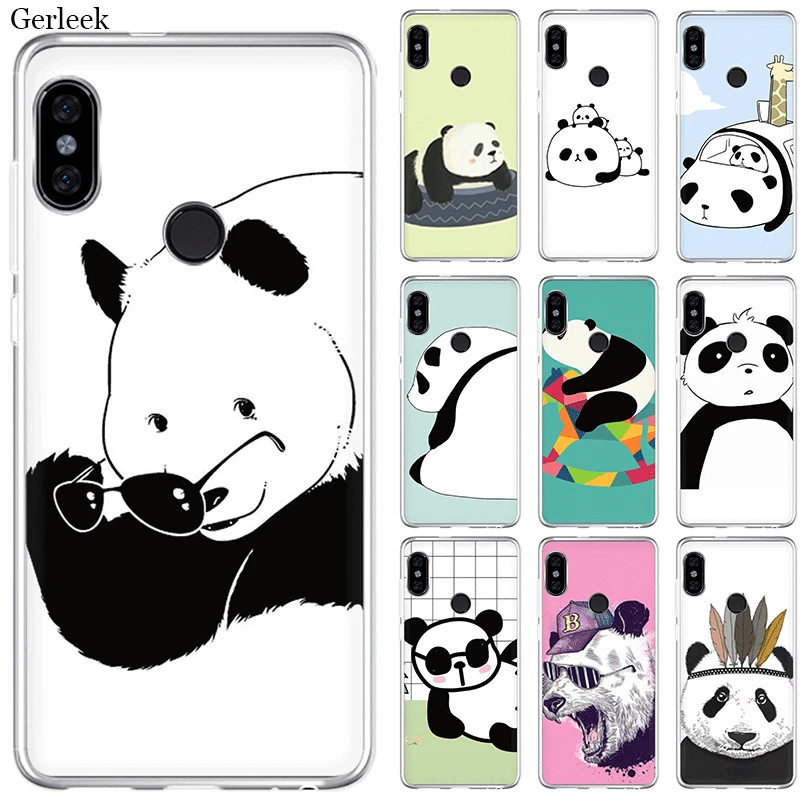 Mobile Phone Case For Xiaomi Mi 5 5S 6 Mix 2S 8 A1 A2 5X 6X Lite F1 9 9T MAX 3 A3 Pro CC9 CC9E Cover Panda | Мобильные телефоны и
