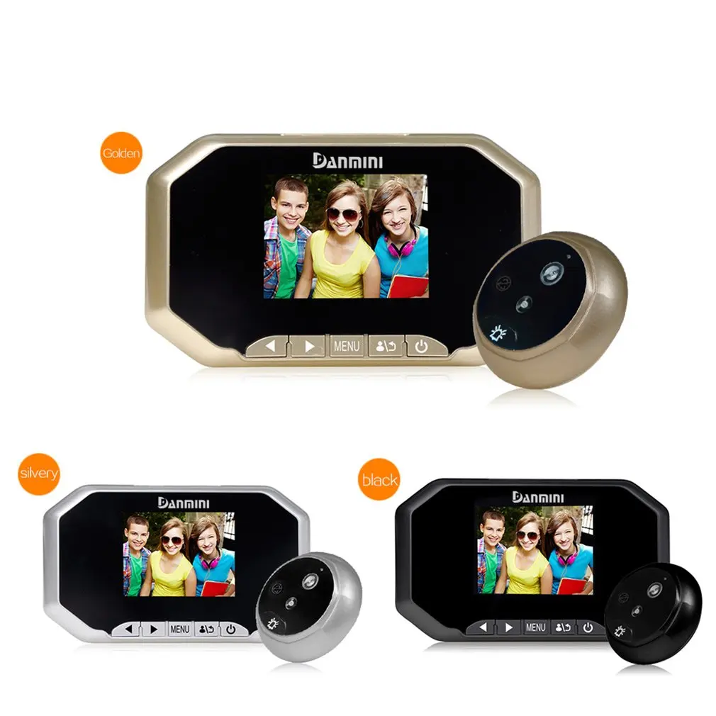 DANMINI 3," TFT lcd цветной экран дверной глазок ИК светодиодный светильник ночного видения дверной звонок с углом обзора 145 градусов