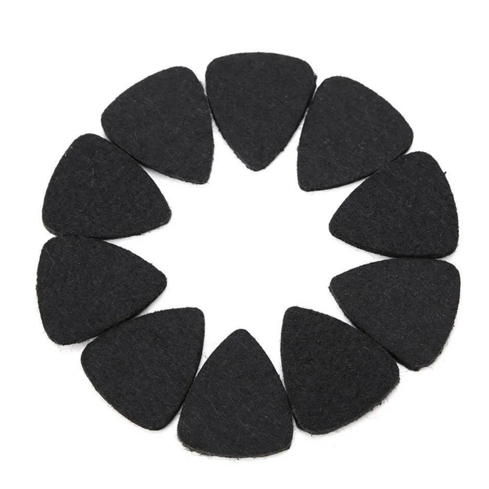 10 шт. аксессуары для гитары подарок портативный Plectrum звук ослабляет Гладкий укулеле Shrapnel Прочная Акустическая музыкальная Шерсть Войлок бас