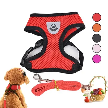 Dogs Harness Adjustable Vest for Polyester Mesh Straps Breathable Walking Dog Chest Strap for Dogs Cats Chihuahua Pug Bulldog 1