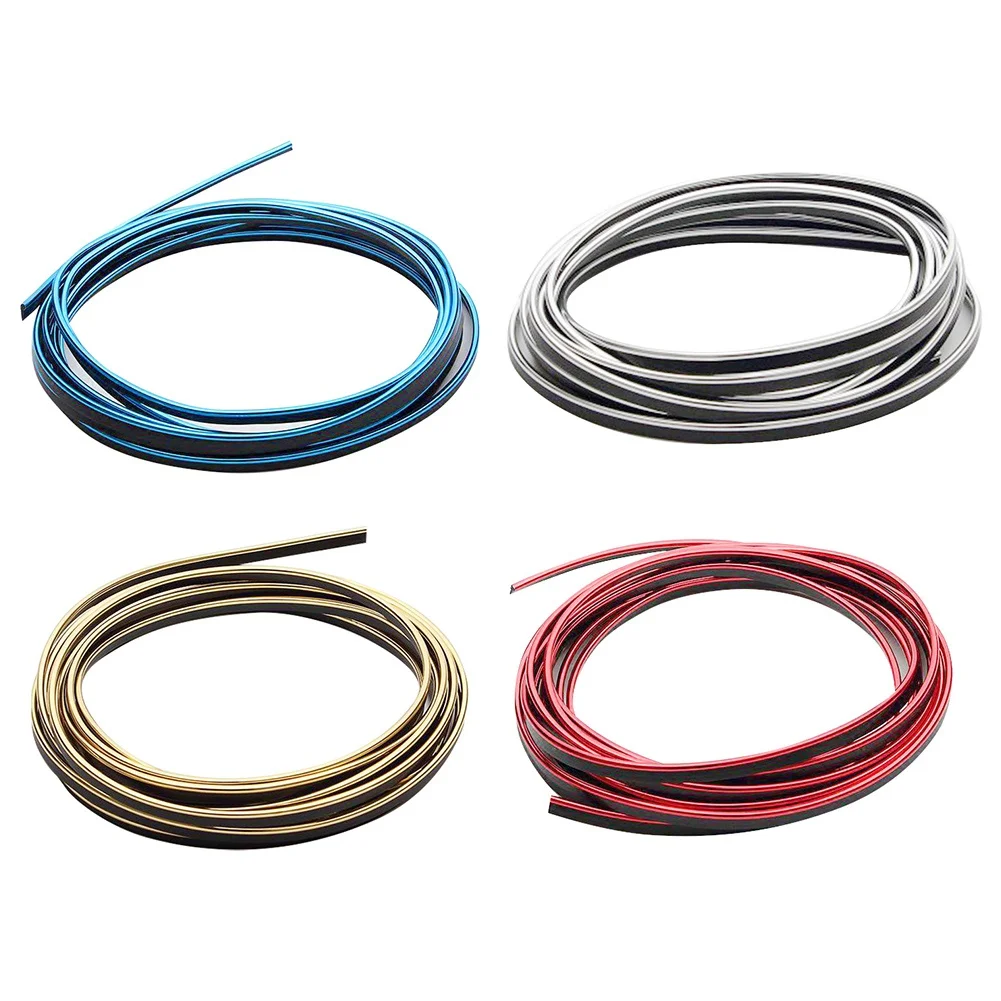 5 м Универсальный Автомобильный интерьер Формовочные линии, полосы Авто двери зазор край отделка полосы декоративная линия наклейка аксессуары