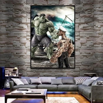 

Avengers Movie Hulk Superheros Poster Nordic Marvel Heros Kids Room Decor Wall Art Canvas Painting Cuadro posters tableau