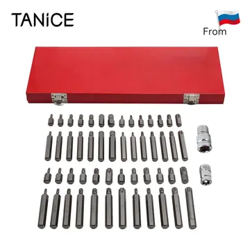 

TANiCE 54Pcs Набор ключей с зубьями для винтов с внутренним шестигранником Torx Внутренний набор битов M5-M12 инструмент