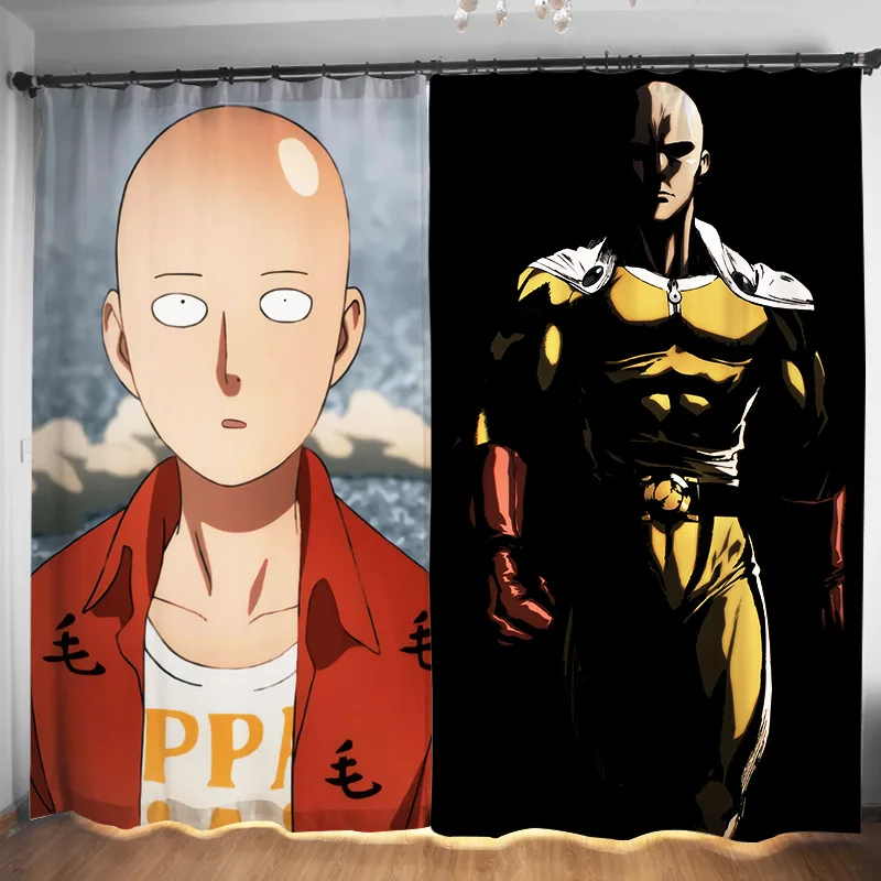 Аниме One Punch 2 панели/комплект оконные шторы блочные тканевые затемняющие
