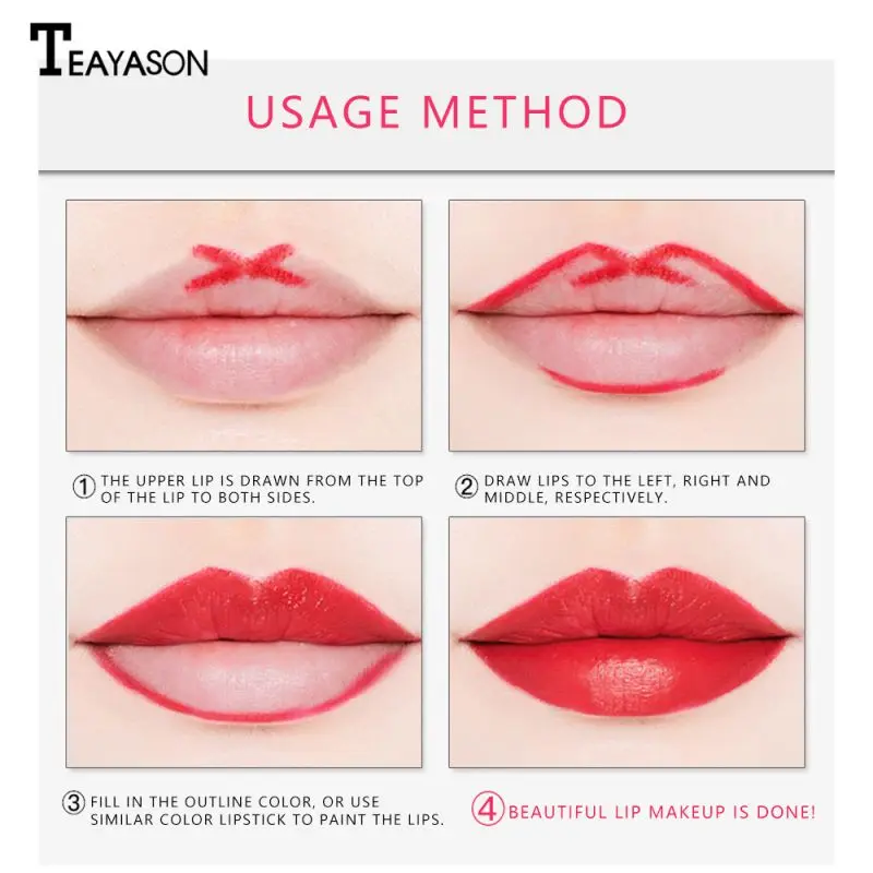 Wholesale Double-end Long-lasting Lipstick Liner Waterproof Non-stick Cup Moisturizing Rotating Lip Liner