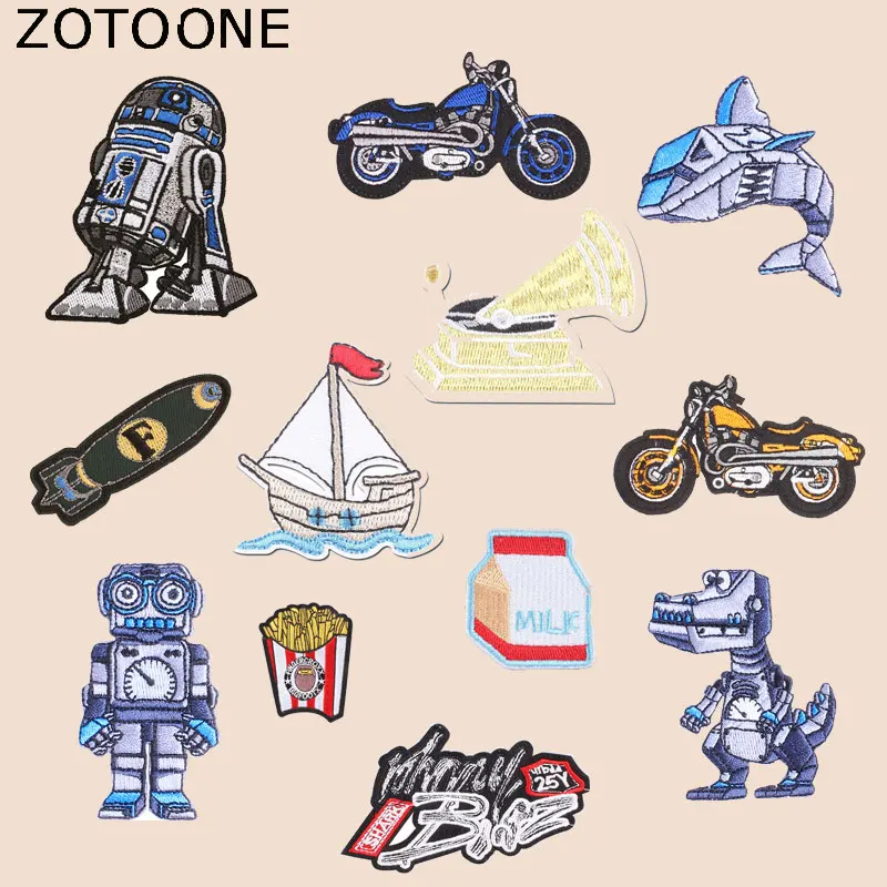 Мотоциклетные патчи ZOTOONE наклейки с инопланетянинами железные нашивки для