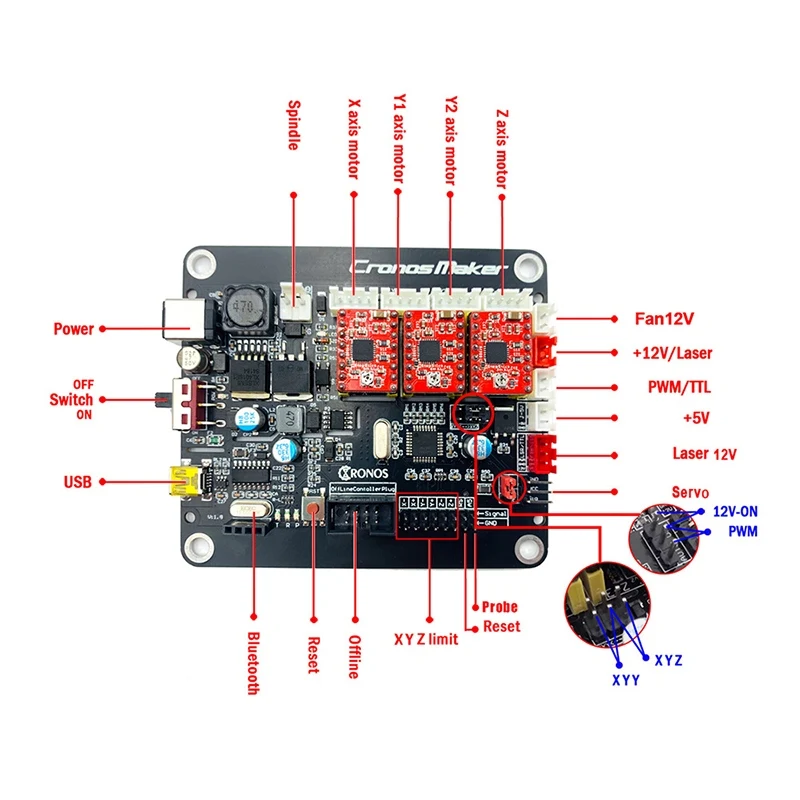 15 Вт фрезерный станок с ЧПУ Хобби DIY гравировальный станок для дерева PCB ПВХ Мини CNC3018 лазерный гравер