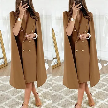 

Fashion OL Women Slim Casual Blazer Long Jacket Coat Tops Outwear Long Sleeve V-neck Buttons Career Formal Blazers Jackets Coats