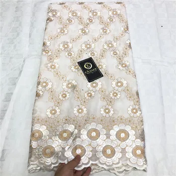 

African Dry Cotton Lace Fabrics 2019 High Quality Embroidery Lace Swiss Voile Lace Stone Swiss Voile Lace In Switzerland LX0911