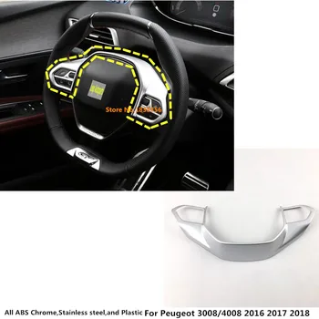 

Car Cover ABS Steering Wheel Interior Kit Switch Trim Lamp Frame For Peugeot 4008 3008 GT 3008GT 2016 2017 2018 2019 2020