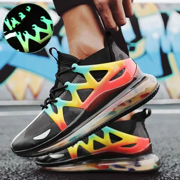 

MWY Fashion Luminous Shoes Men Breathable Comfortable Sneakers Casual Shoes Walking Trainers Big Size Basket Homme Chaussure