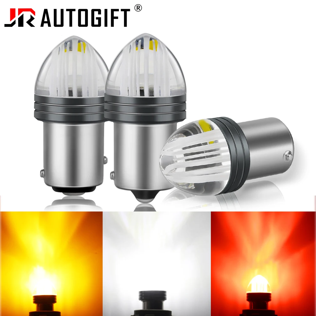 

200x 3D LEN P21W P21 5W LED Bulbs 1156 1157 BA15S BAY15D Led Car Turn Signal Lamp R5W R10W DRL 12V Auto White Yellow Red