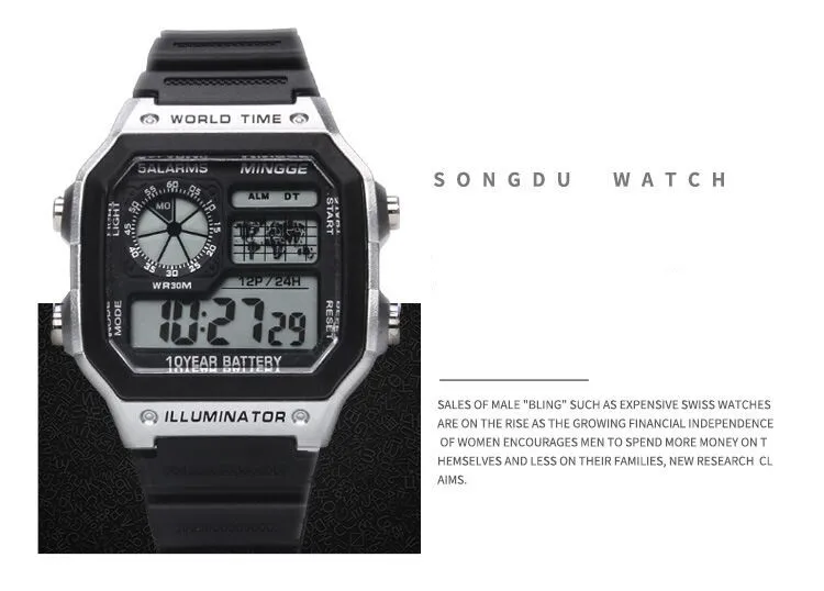 2021 new Military Digital Watches Men Sports Luminous Chronograph Waterproof Male Electronic Wrist Watches Relogio Masculino