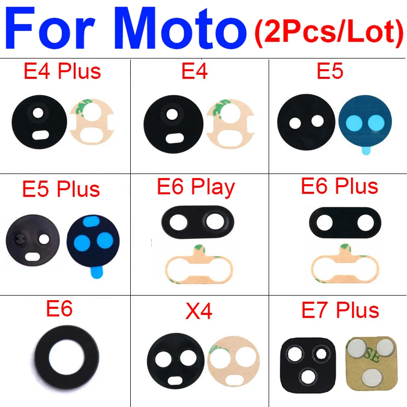 Задняя камера стеклянные линзы для Moto Motorola E4 E5 E6 X4 Play Plus Внешняя большой камеры