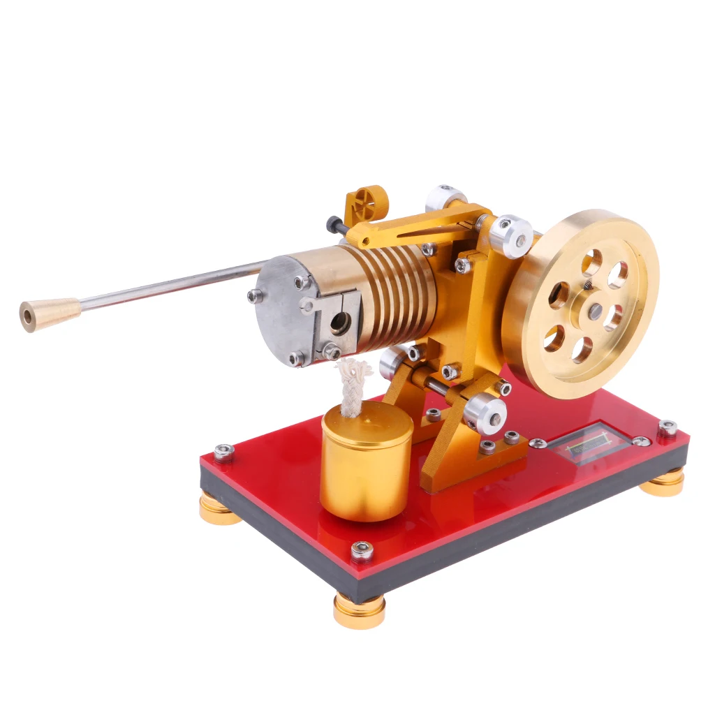 Hot Air Flame Licker Eater Flywheel Stirling Engine Motor Steam Power Generator Model Physical Experiment Collection Toy