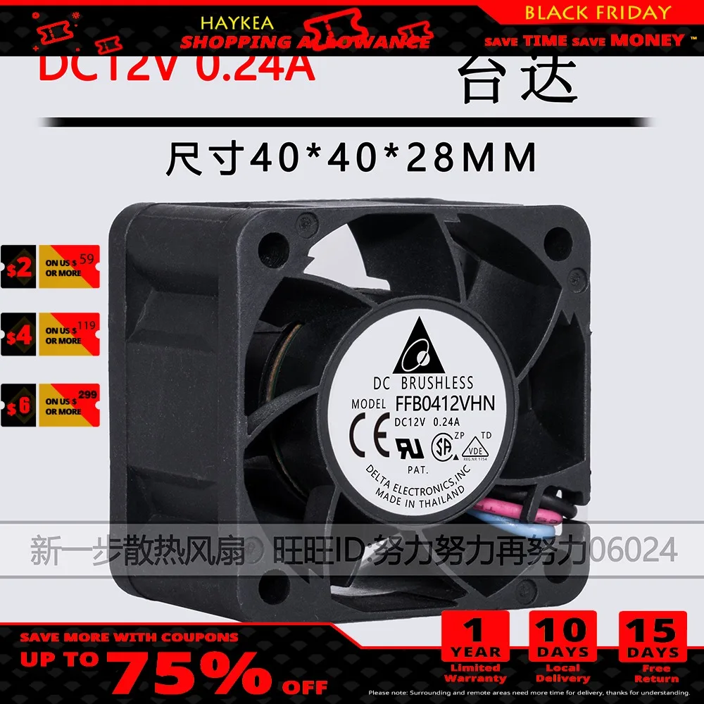 Free shipping Delta FFB0412VHN 4E73R 4028 40*40*28MM 4CM 12V 0.24A DC Cooling Fan | Компьютеры и офис