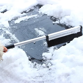Aluminiowa teleskopowa łopata do śniegu skrobaczka zimowa windscherm tuin urządzenia do oczyszczania lave glace voiture skobaczka do szyb tanie i dobre opinie JUSTAUTO CN (pochodzenie) 1 2inch 16 5inch plastic SKROBACZKA DO LODU 185g 3 4cm