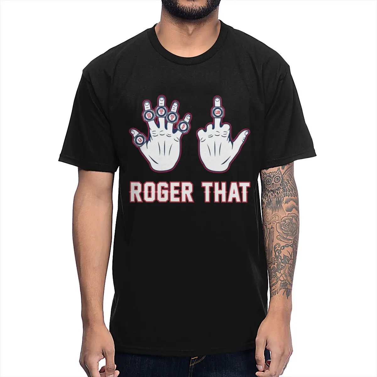Крутой человек новый Патриоты Новой Англии Roger That Tom Brady футболка |