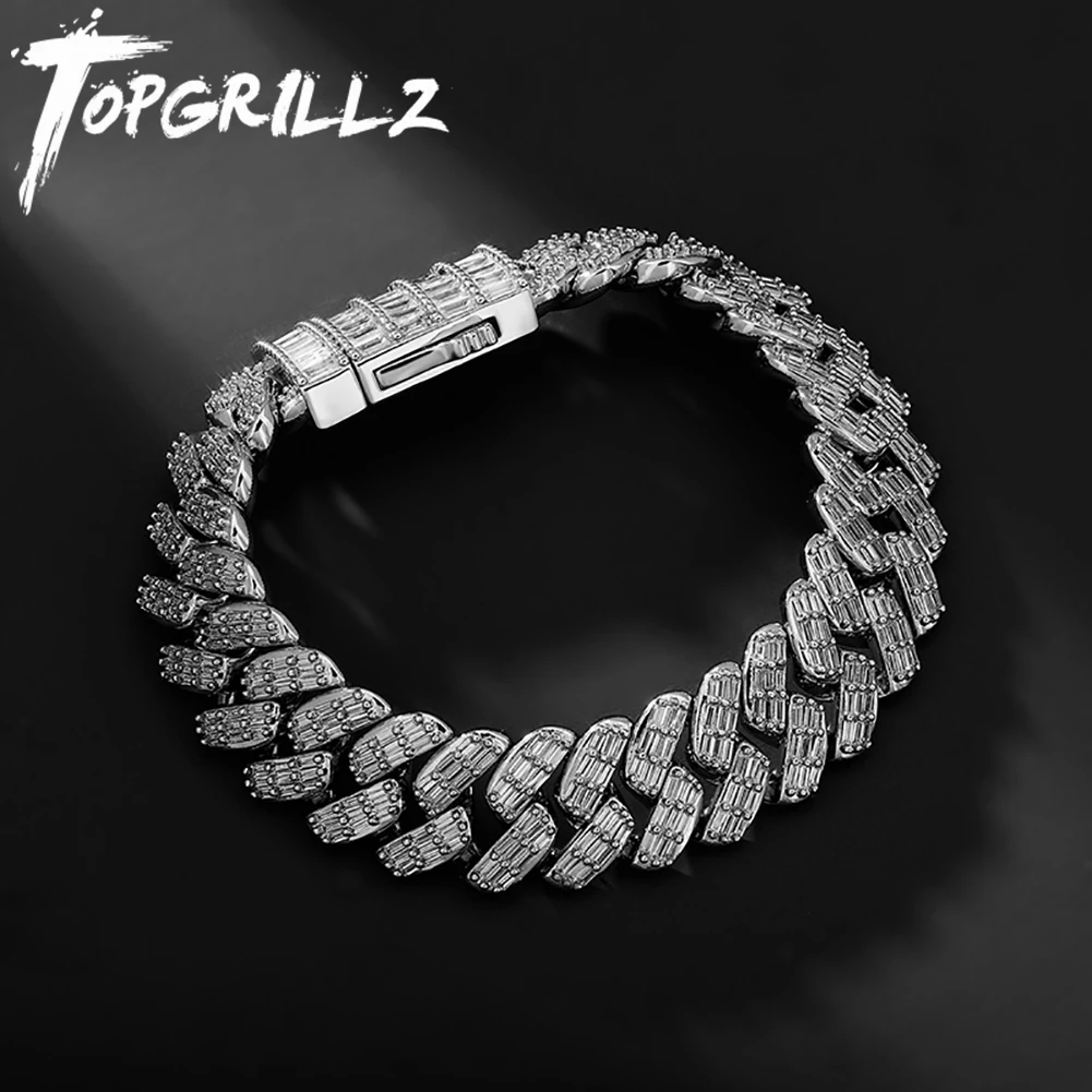 Baguette Prong Set Cuban Chain 