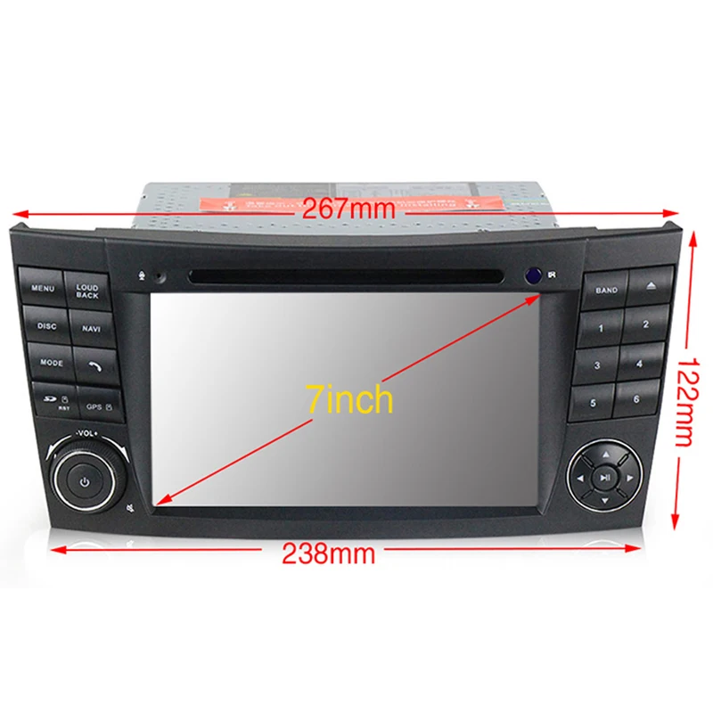 Discount DSP IPS 4G 64G Android 9.0 2 Din Car DVD Player for Mercedes Benz E-Class W211 E200 E220 E300 E350 E240 E270 E280 CLS CLASS W219 4