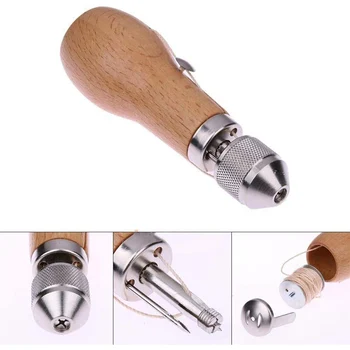 

Jiwuo Speedy Stitcher Sewing Awl Hand Stitcher Repair Tool Kit Leather Canvas Heavy Fabrics Repair Stitching Shoemaker Accessory
