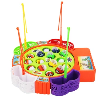 Fishing Game Musical Electric Fishing Toy with 15 Fishes, Xmas Gift 1