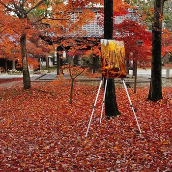 

Painting Easel Folding Easel Lightweight Portable Outdoor Studio Drawing Sketching Equipment Aluminum Alloy Display Stand White
