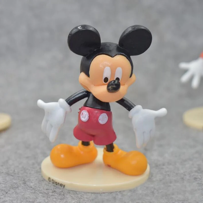 7.5cm Cartoon toys Микки Маус Дети День рождения принадлежности мультфильм тема декоративная столовая посуда фестиваль вечерние украшения сувениры для мальчиков и девочек - Цвет: 7.5cm Cartoon toys
