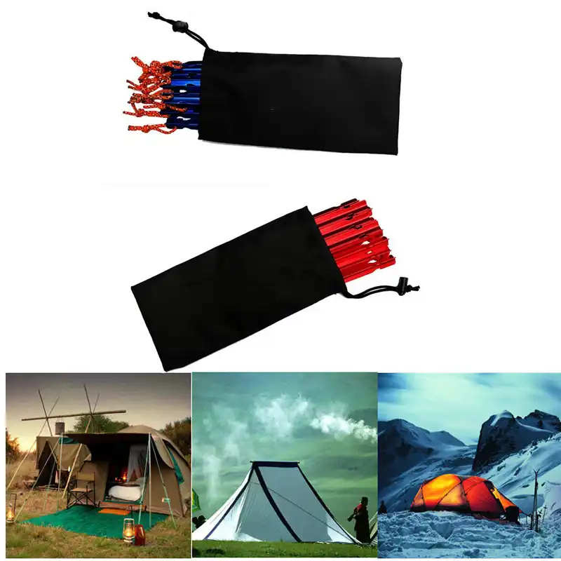10PCS Aluminium Alloy Triangle Camping Trip Awning Tent Pegs Stake Nail 18cm