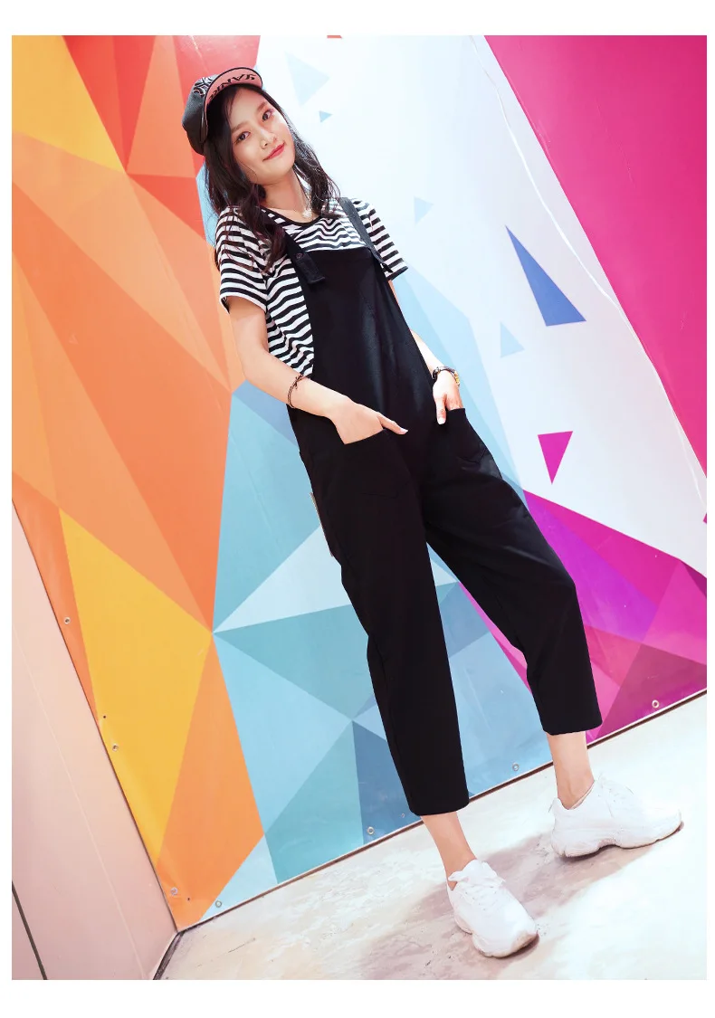 Maternity Bib Pants Pregnant Trousers Belt Plus Clothes-For-Fat-Women Pregnant-Overalls Jumpsuit Solid Color Women new