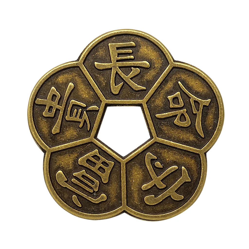 Chinese Old Copper Coin Plum Blossom Lucky Coins China Charms Collectibles