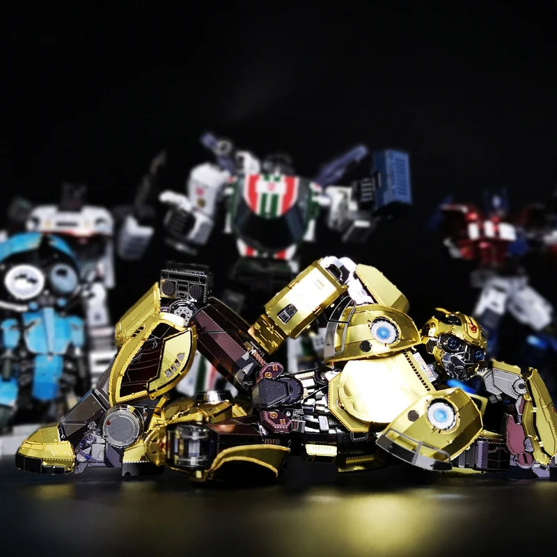 MU 3D металлическая головоломка Bumblebee T6 версия фильма модель DIY лазерная резка собрать головоломки игрушки настольные украшения подарок для ребенка