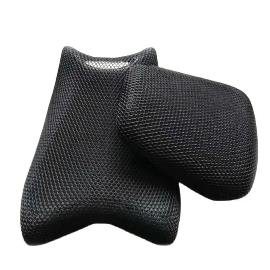 Universal Motorcycle Black 3D Seat Cover Waterproof Heat insulation Mesh Fabric 