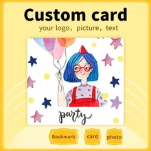 Carte de visite avec impression simple face, Scrapbooking, carte d'invitation de fête, cadeau de vœux d'anniversaire, 100 pièces, design gratuit 